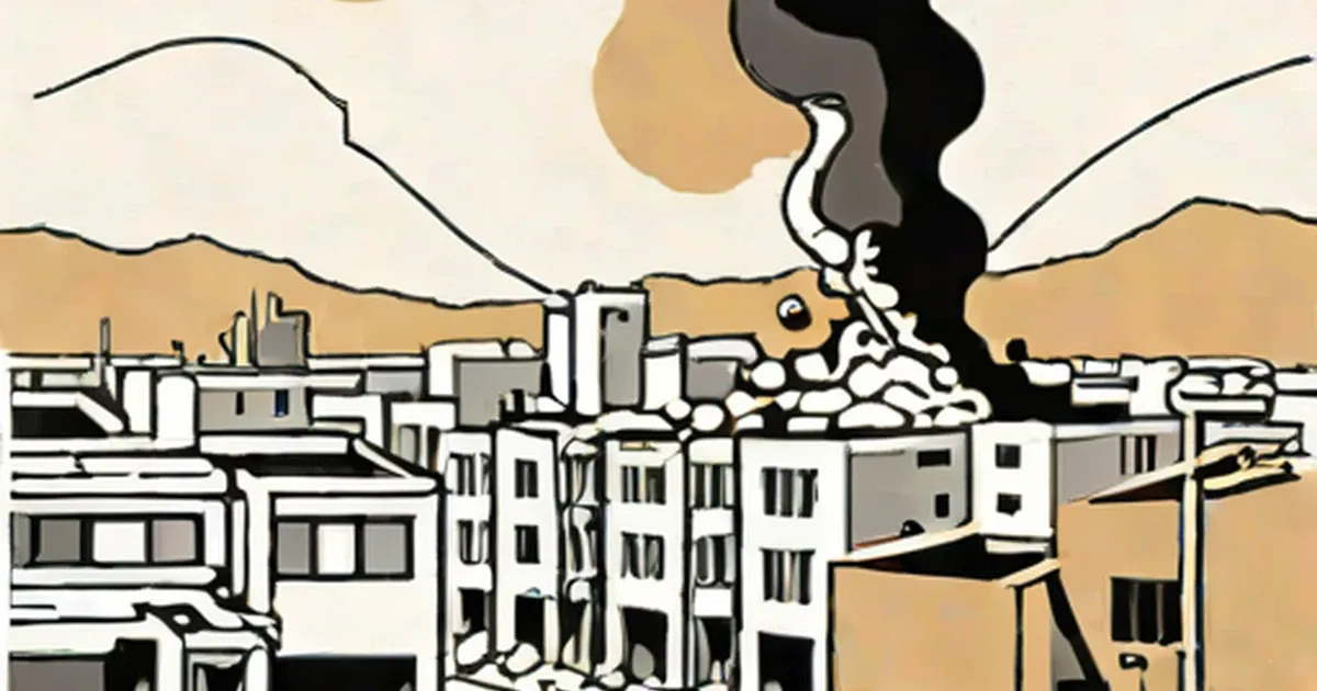 Buildings collapse as ground splits along tectonic fault lines