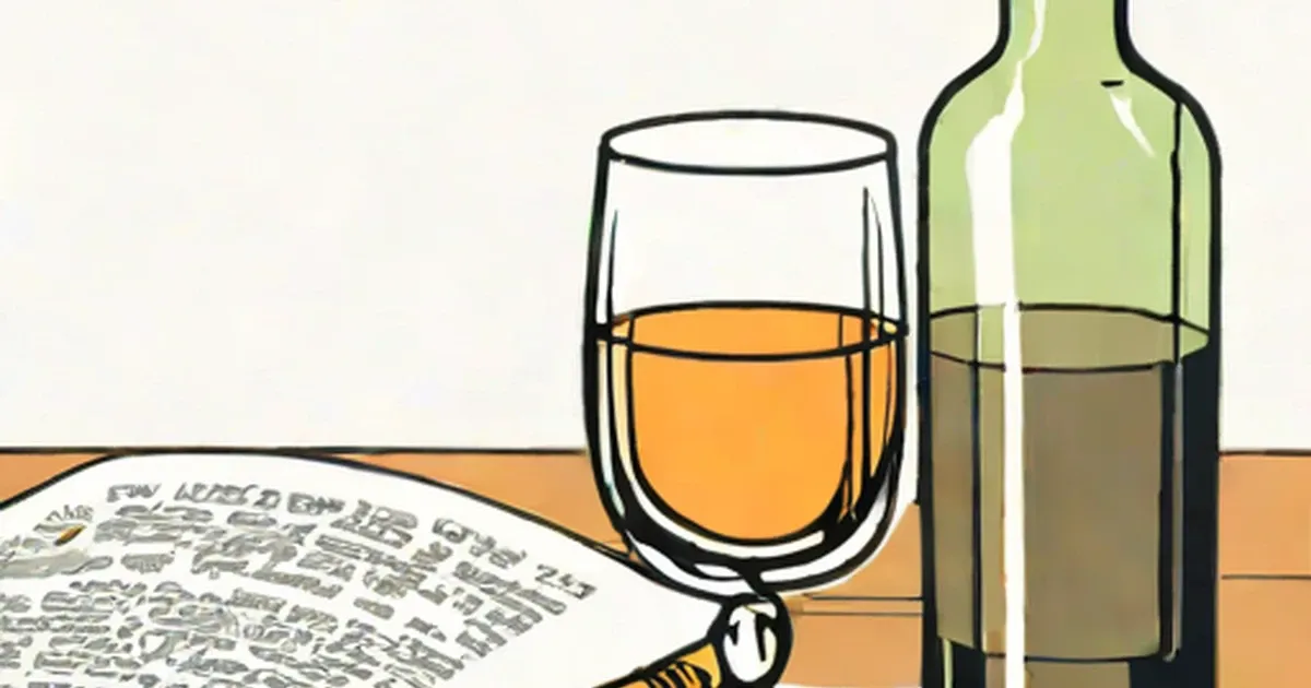 Bible, wine glass, and bottle on wooden table