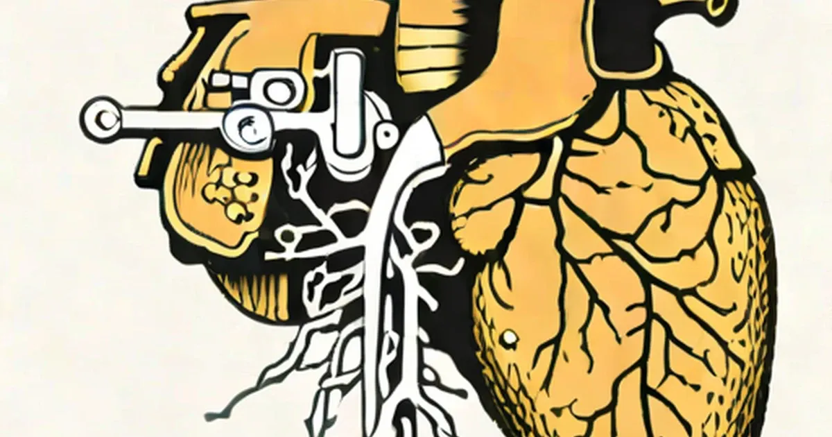 Anatomical diagram showing the gallbladder, liver, heart, and blood vessels