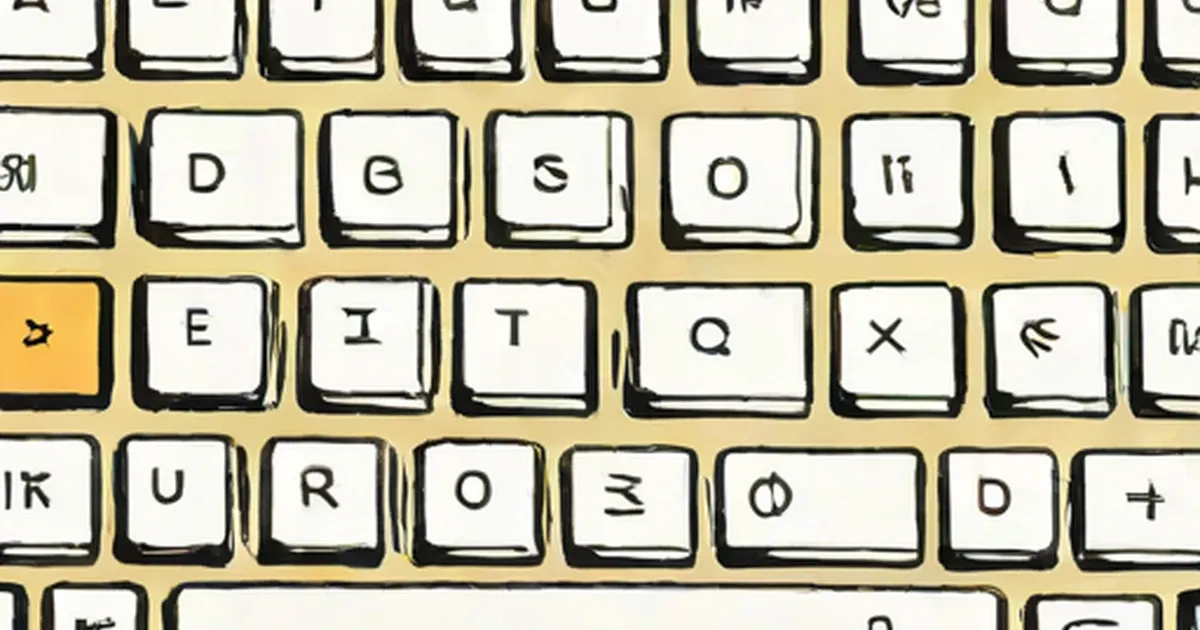 QWERTY keyboard with letter keys arranged in non-alphabetical rows