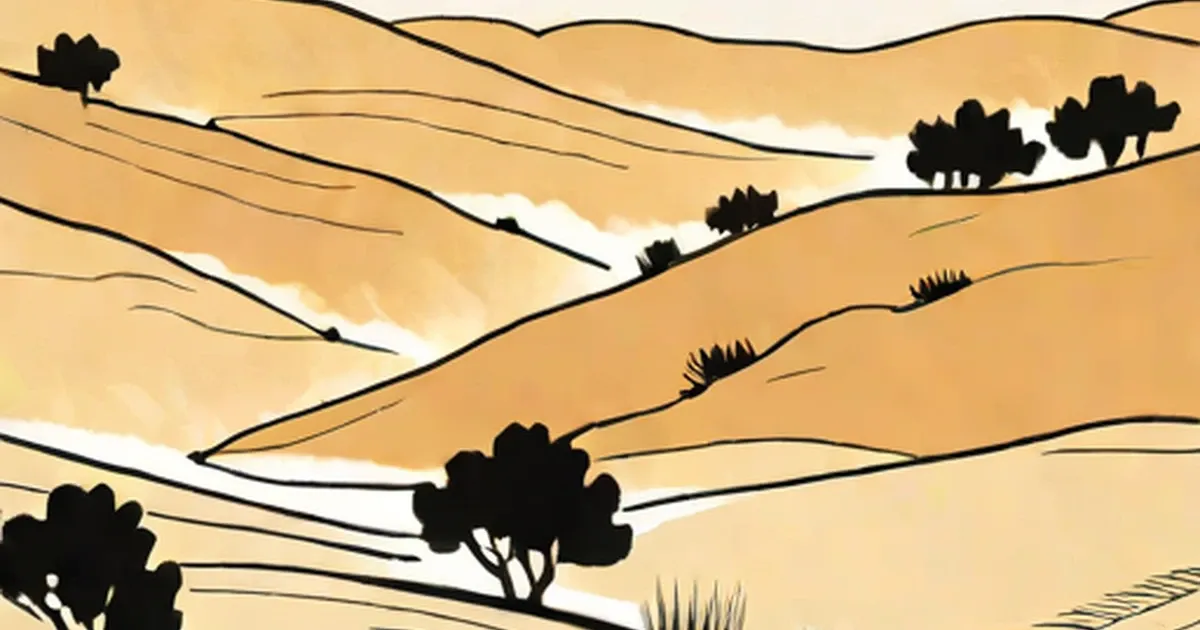 Tan desert dunes sculpted with gullies and channels carved by wind erosion patterns